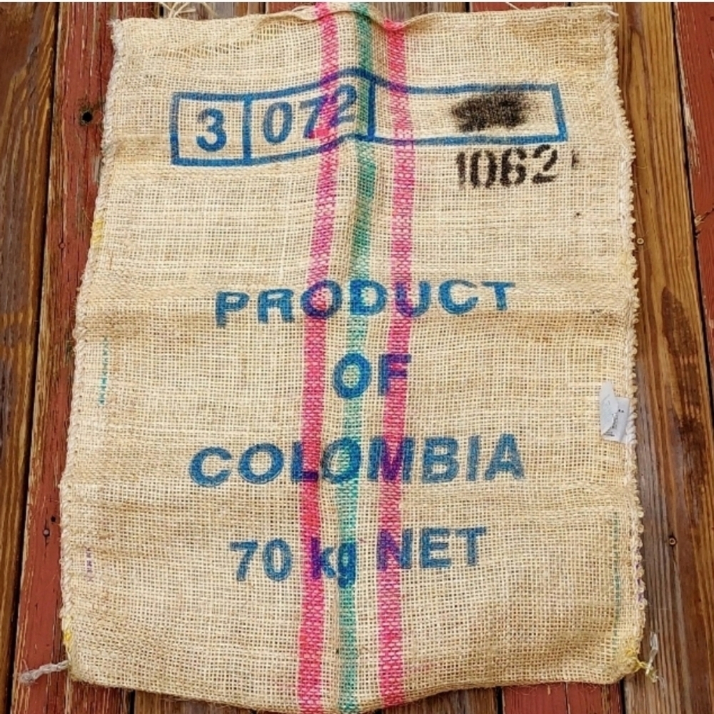 🟢DECOR - Coffee Bean Bag. Large Auth Columbian bag 36 X 28